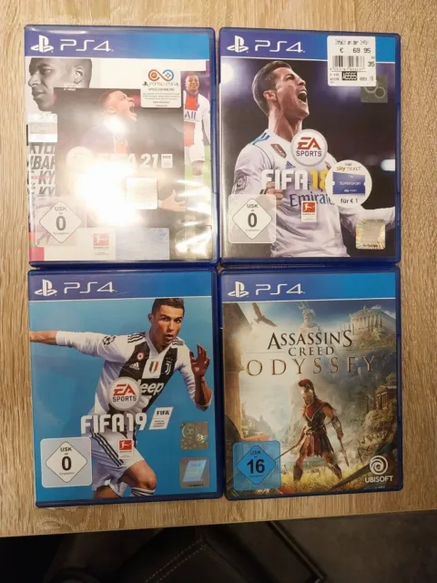 PS4 Spiele Assassins Creed Odyssey, FIFA 18 / 19 / 21