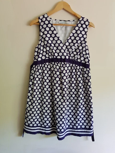 JoJo Maman Bebe maternity Size 12 sleeveless lined dress - Blue
