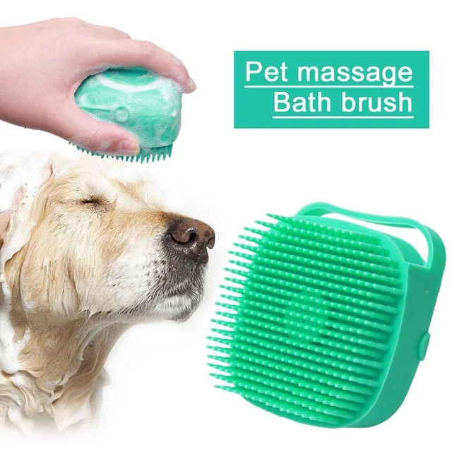 Soft Silicone,Bath Brush Scrubber Shower Dispenser for Dogs or Cats