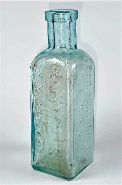 Hires Root Beer - Highly Embossed - Blown in Mold Bottle Philadelphia Aqua Blue