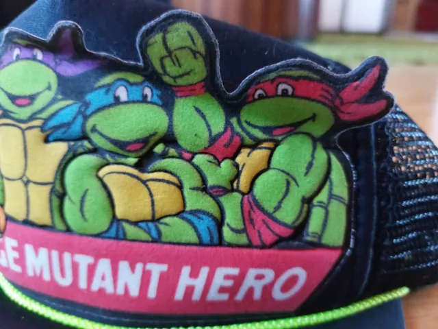 Teenage Mutant Ninja Hero Turtles TMNT Cap Cappy berretto con ombrello 1990 baseball retrò 3