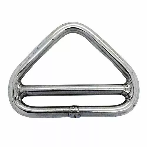 6mm stainless steel triangular double bar ring delta link | UK STOCK