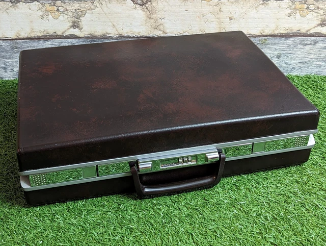 Vintage Samsonite Hard Shell Briefcase With  Working Combination Lock. Good Cond