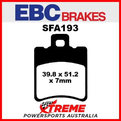 Piaggio NRG 50 RST MC2 Drum 1998 HH Sintered Front Brake Pad EBC SFA193HH