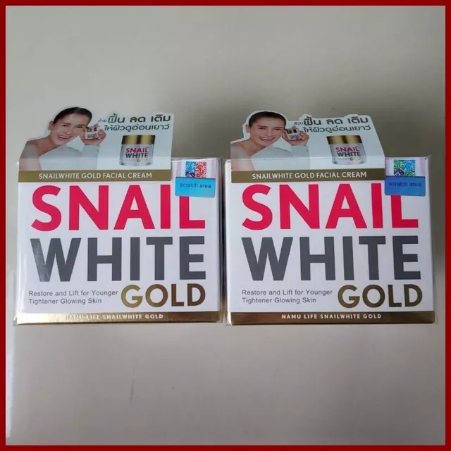 2X Namu Life Snailwhite Gold Cream Recovery Anti-Aging Repairing Regenerate 50g.