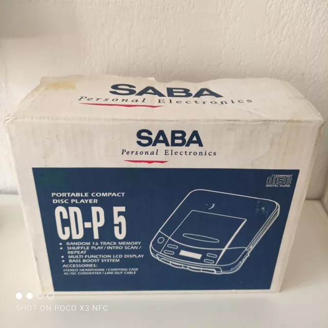 Lecteur CD portable SABA CD-P 5 disque Walkman Discman - testé