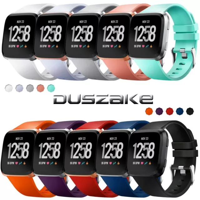 Replacement Silicone Sports Wrist Strap For Fitbit Versa/Versa 2/Lite Watch Band