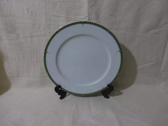 plat rond en porcelaine apilco,deshouliéres,service "chiméne"