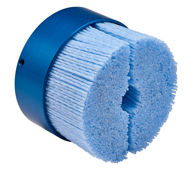 TANIS 3" Mini Disc Brush .055/80 CeramiX Abrasive Filament 3/8" Arbor Hole