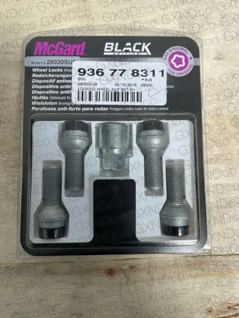 Juego de pernos de bloqueo McGard edición negra M14x1.5 hilo 31.8 mm tamaño hexagonal: 17 mm