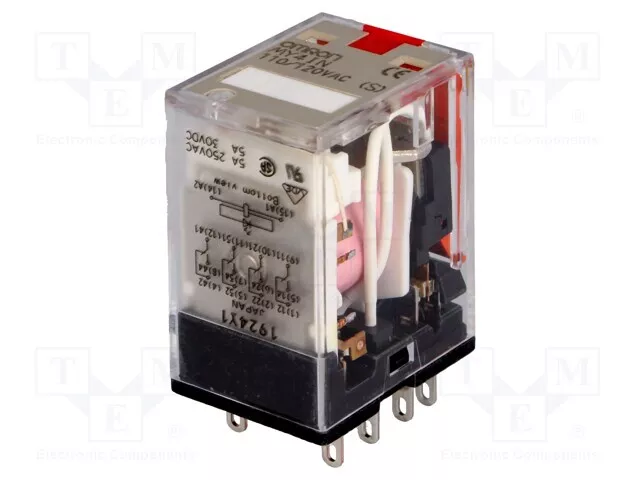 Relay: Elektromagnetisch 5A/220VAC 4PDT Uspule: 115VAC 1,2VA MY4IN 110/120VAC