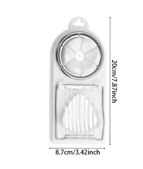 EGG SLICER STAINLESS Steel Eggs Hard Boiled Metal Cutter Section ...