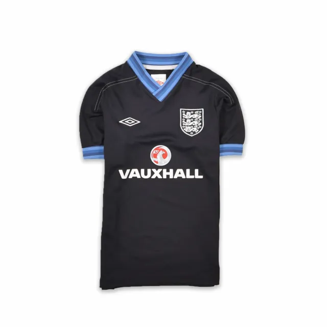 Maglia jersey bambini Umbro taglia 146 Inghilterra calcio Vauxhall blu navy 101418