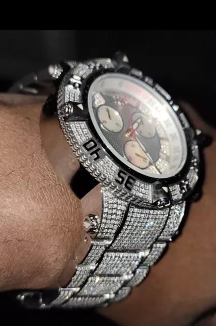 Techno Com By Kc Diamond Watch Joe Rodeo Benny Co Over 15 CARATS Swiss Movement Techno Com By Kc Diamond Watch Joe Rodeo Benny Co Over 15 CARATS Swiss Movement