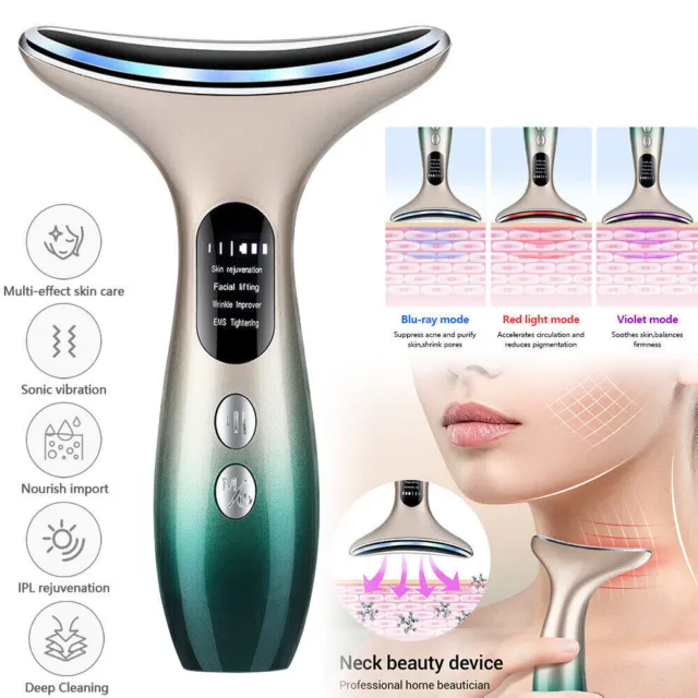 LED Microcurrent Face Neck Beauty Machine Facial Skin Tightening Lifting Device