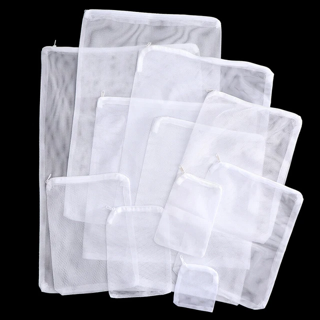 Aquarium Filter Bag Fish Tank Mesh Bag Zipper Net Pond Bio Ball Active Carb.NA