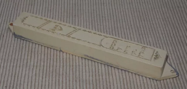 Mesusa Mezuzah Schriftkapsel mit Klaf / Kunststoff weiß ca. 16x2,1x1,6 cm gross Mesusa Mezuzah Schriftkapsel mit Klaf / Kunststoff weiß ca. 16x2,1x1,6 cm gross