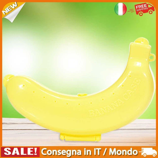 IT Plastic Banana Case Sealed Banana Storage Case for Travel Camping (Yellow)