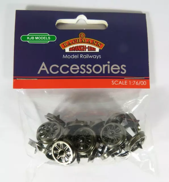 BNIB OO Gauge Bachmann 36-028 Metal Split Spoked Wagon Wheels (x10)