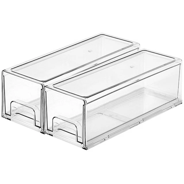 2 Pcs Jewelry Organizer Box Drawer Jewelry Organizer Acrylic