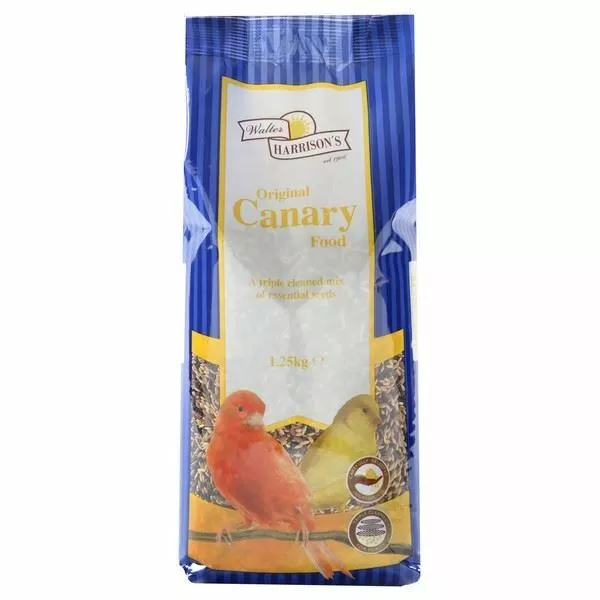 Walter Harrisons Canari Oiseau Nourriture Triple Nettoyé Graines Mélange 1.25kg