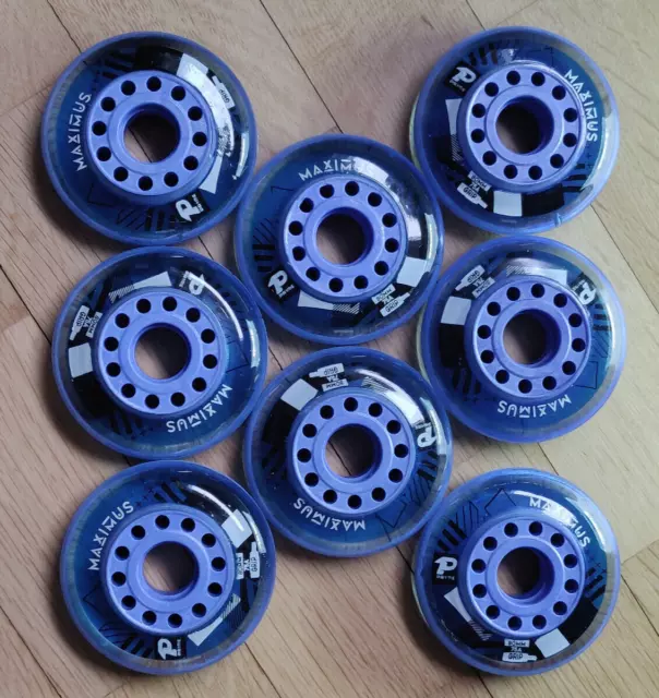 👍 8 x MAXIMUS 80 mm 75A GRIP Hockey Indoor Skate Inliner Rollen Wheels 📀