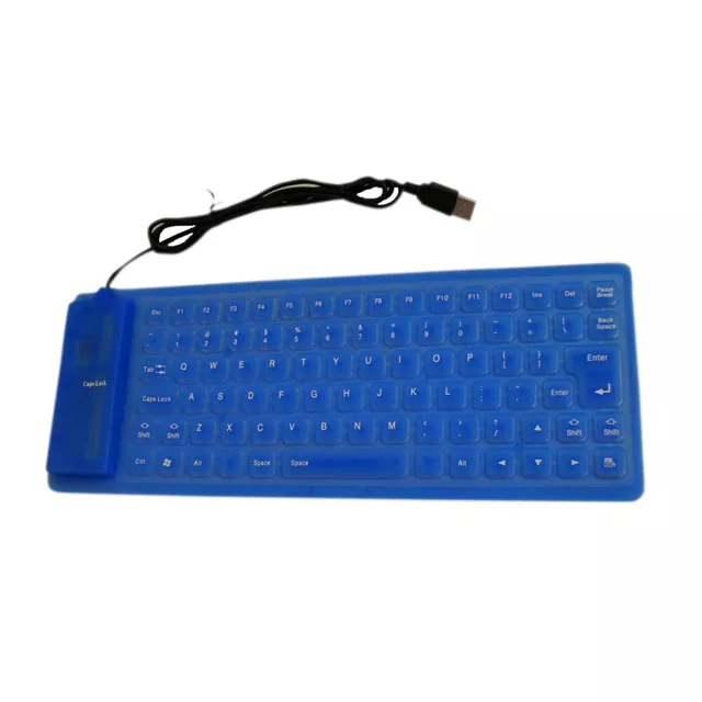 85 Keys USB Wired Waterproof Folding Silicone Keyboard for PC Laptop Notebook 29