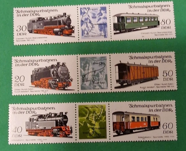  DDR 2864-2867 von 1984 postfrisch, Zusammendruck *Schmalspurbahnen *,