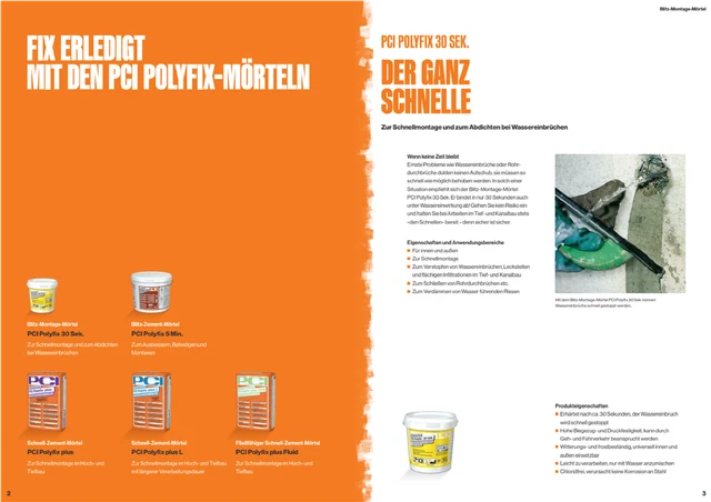 PCI POLYFIX PLUS Fluide 25 KG Fluide Schnellzement-Mörtel ...