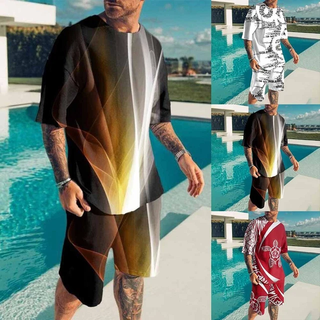 Pantaloni giacca comoda da uomo elegante tuta smoking 2 pezzi outfit manica corta