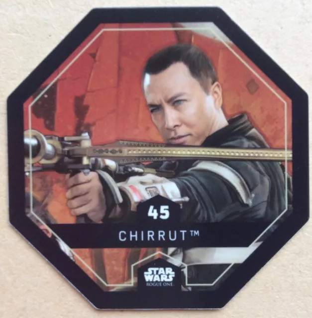 STAR WARS ROGUE ONE Jeton 45 CHIRRUT Cosmic Shells E.Leclerc DISNEY