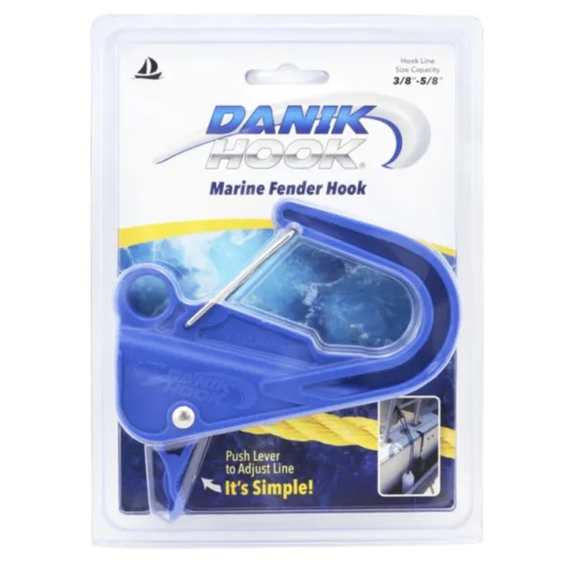 Danik Hook Adjustable Line Length Marine Fender Hook – 3/8″-5/8″ - Blue