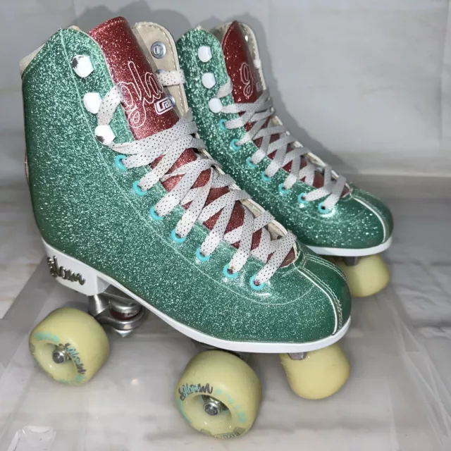 CRAZY Disco Glam Glitter Rollerskates Roller Skates - Girls Womens US 3 #31021 2