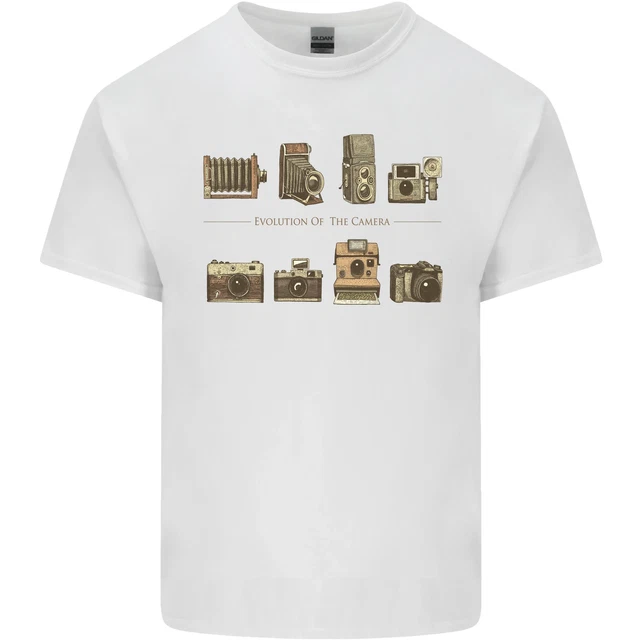 T-shirt top da uomo cotone fotocamera Evolution Photographer 2