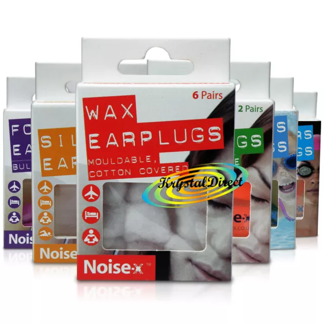 Noise-X Noise Reduction Hearing Protection Foam, Wax & Silicone Soft Ear plugs