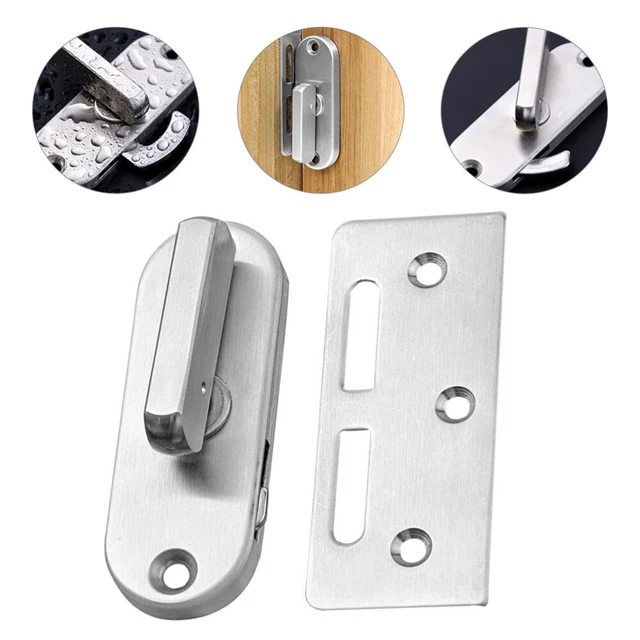 Serratura Scorrevole Per Porte - Chiusura 90/180 Gradi In Ottone Per Porte Legno E Giardino - Foto 5