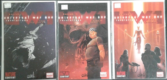 Universal War One Revelations #1-3 (Marvel Comics 2009) COMPLETE SET LOT RUN!