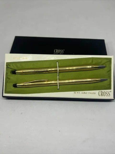 Cross Century Set 12K Gold Fill Ballpoint Pen/Pencil Set - No 6601