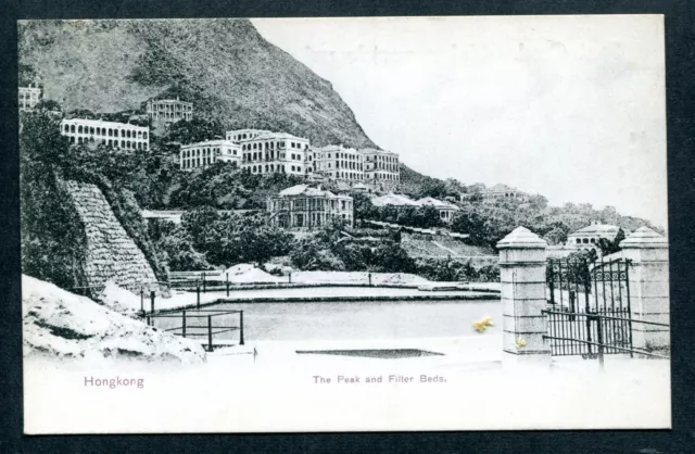 Old China Hong Kong  Postcard - THE PEAK AND FILTER BEDS @@ Unused