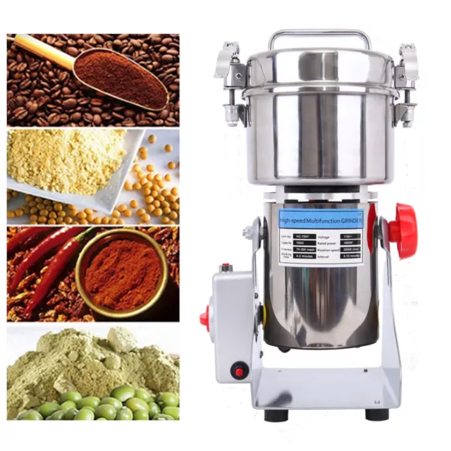 700g High Speed Electric Grain Grinder Cereal Mill Flour Powder Machine 1800W