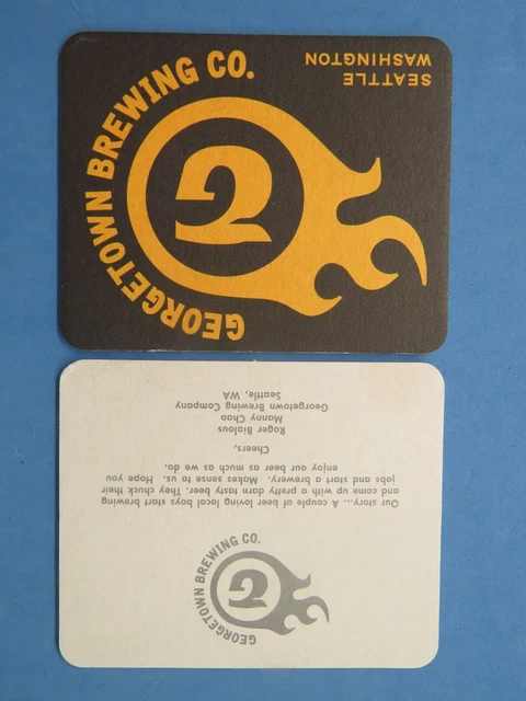 Beer COASTER ~ GEORGETOWN Brewing Co ~ Seattle, WASHINGTON ~ Brewery History