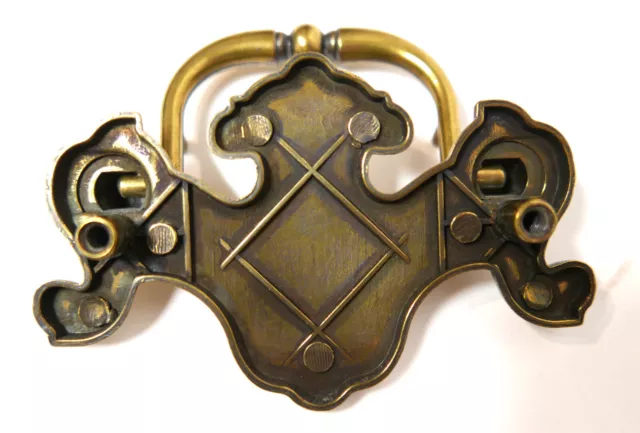 New Brass Chippendale Style Batwing Drawer Pull 2.5" Center w/ Screws 3.5" W