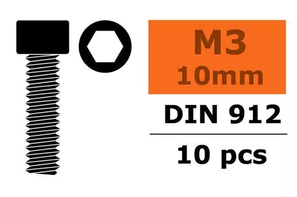 Revtec Zylinderkopfschraube Innensechskant M3X10 Stahl 10 St / GF-0100-017