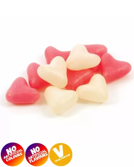 BARRATT JELLY LOVE HEARTS Vegetarian Sweets Pink White Wedding Valentines