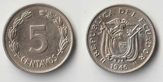 1946 Ecuador 5 centavos coin
