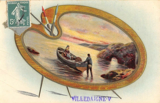 CPA FANTAISIE / ILLUSTRATEUR / DANS LE GOUT ART NOUVEAU