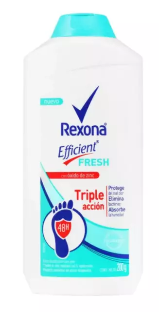 2X REXONA EFICIENTE TALCO PARA PASTELES FRESCOS 200g/PIES TALCO POLVO ENVÍO GRATUITO