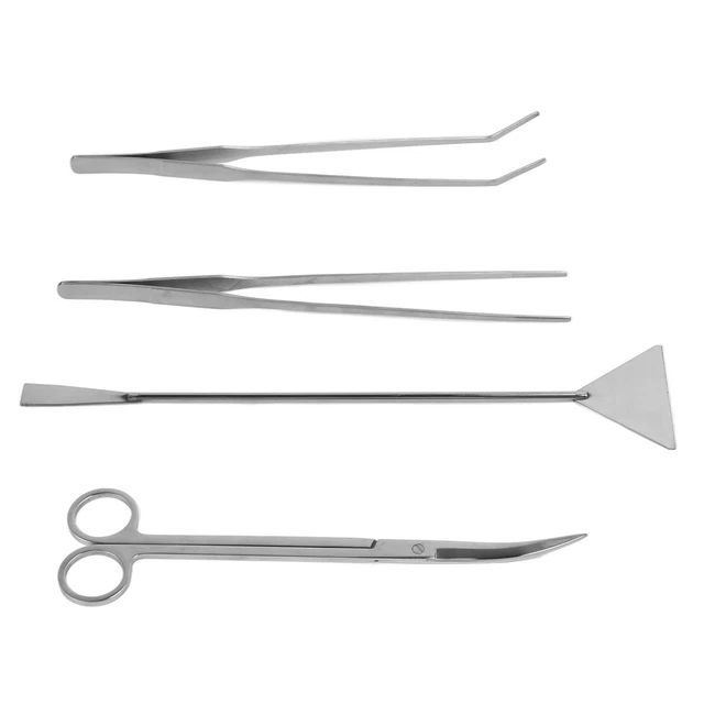 Aquarium Aquascape Tools Kit 4 In 1 Multifunction Stainless Steel Aquatic Pl Lve