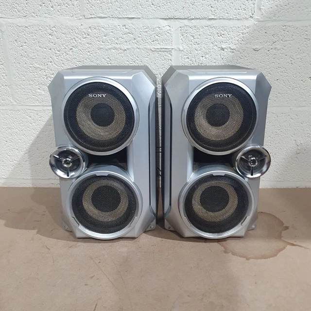 Sony Rv666 PAIR OF SONY SS-RG66 Black & Silver Wired 6-Ohms Hi-Fi Stereo Bookshelf ...