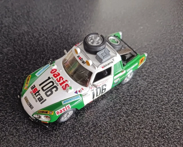 Miniature Range Rover Paris-Dakar 1986 – Jaune – Échelle 1:43 – Résine